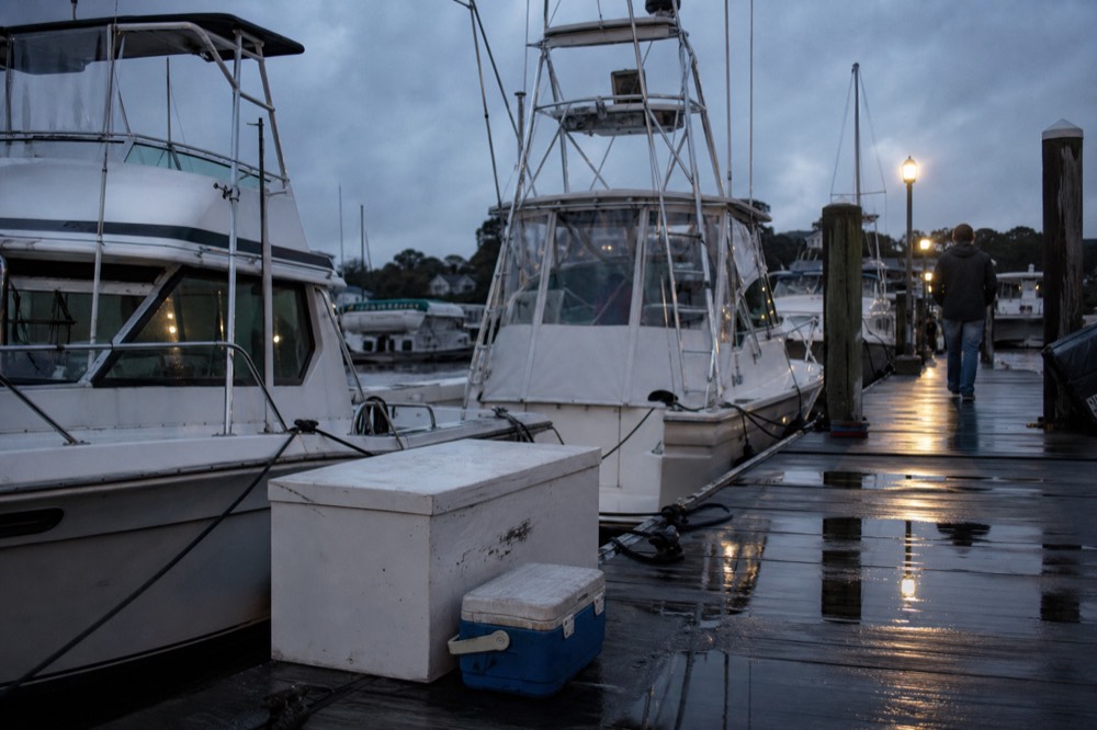 A marina dock at evening with boats moored along the pier, no text, no logos, no people